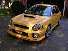 Detail of 2003 Sonic Yellow WRX STI Wagon by Andrew from Big A Detailing